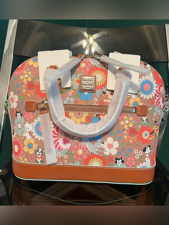 Dooney & Bourke Handbags - Disney Floral Pets Dooney & Bourke Medium Satchel Bag NEW With Tags RARE